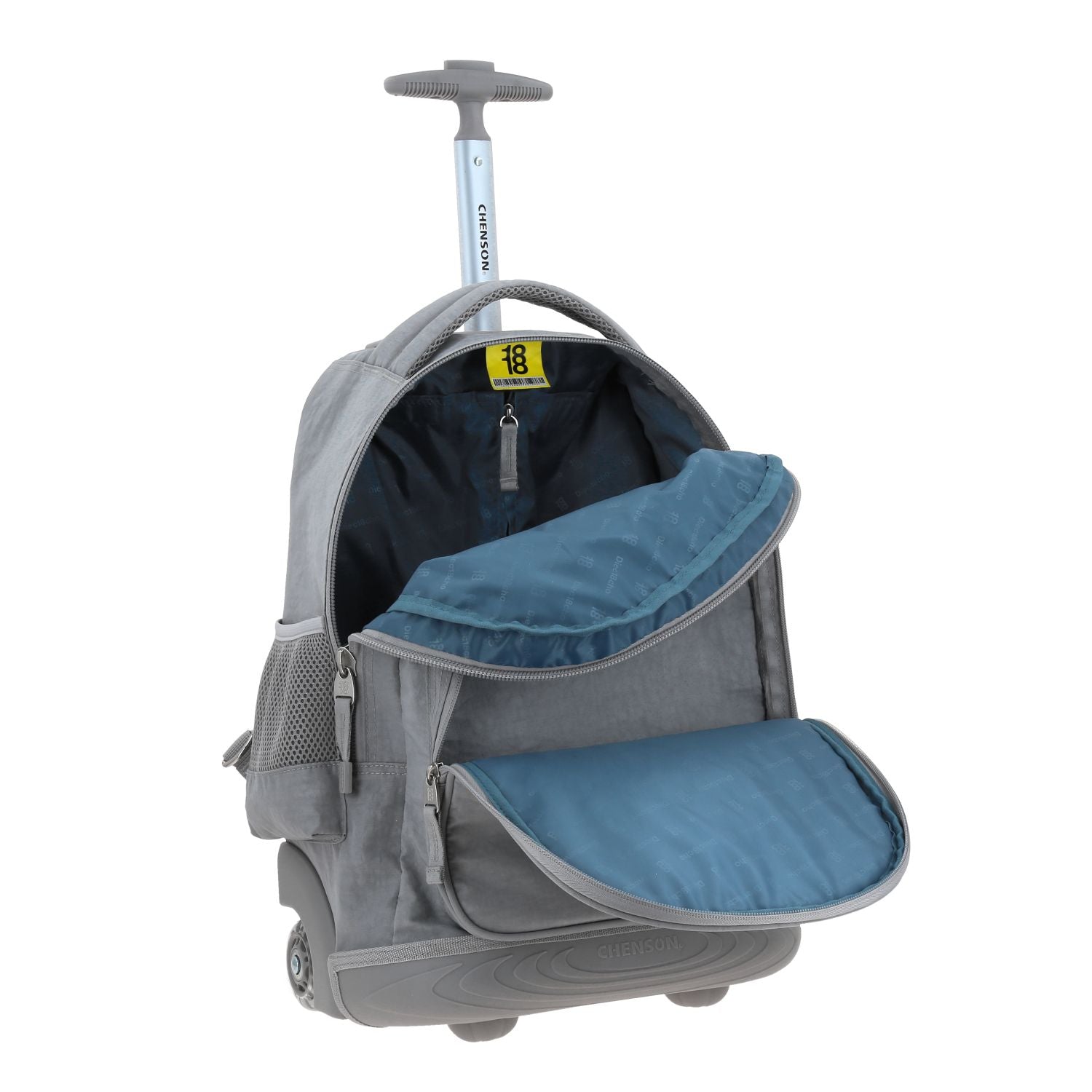 Foto 8 pulgar | Mochila Grande Con Ruedas Led Gris 1818 Zilp