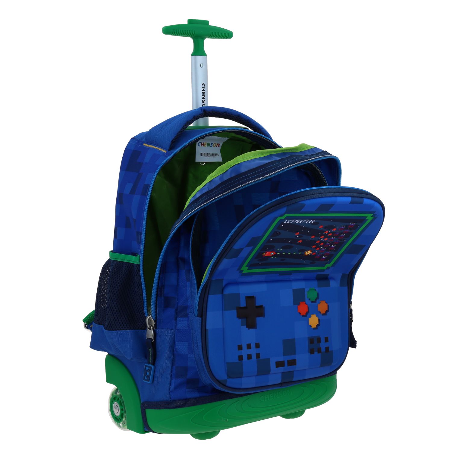 Foto 7 pulgar | Mochila Grande Con Ruedas Y Luces Led Chenson Gamer Galaga Co70338-9