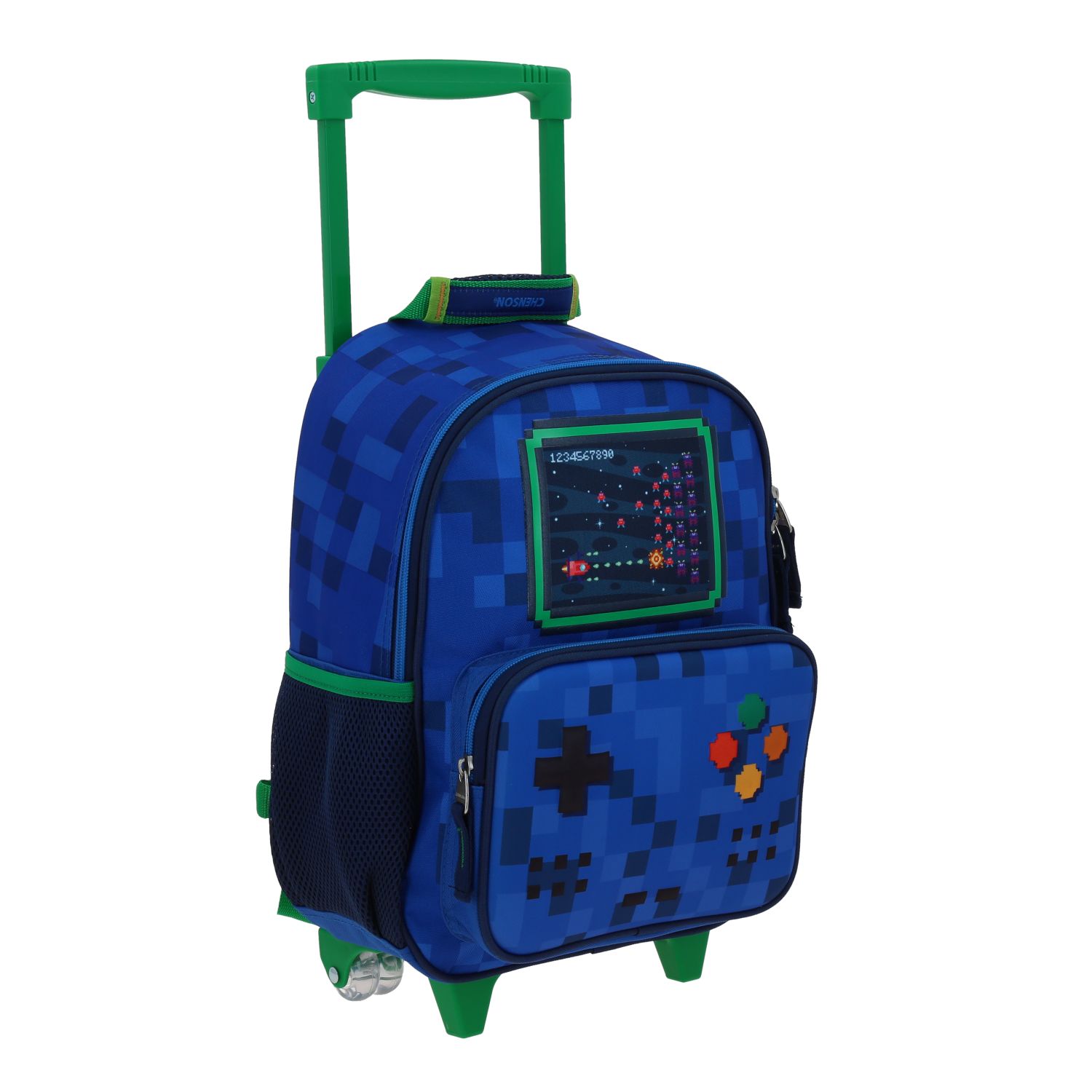 Foto 7 pulgar | Mochila Chica Chenson Con Ruedas Escolar Kinder Gamer Galaga Co70339-9