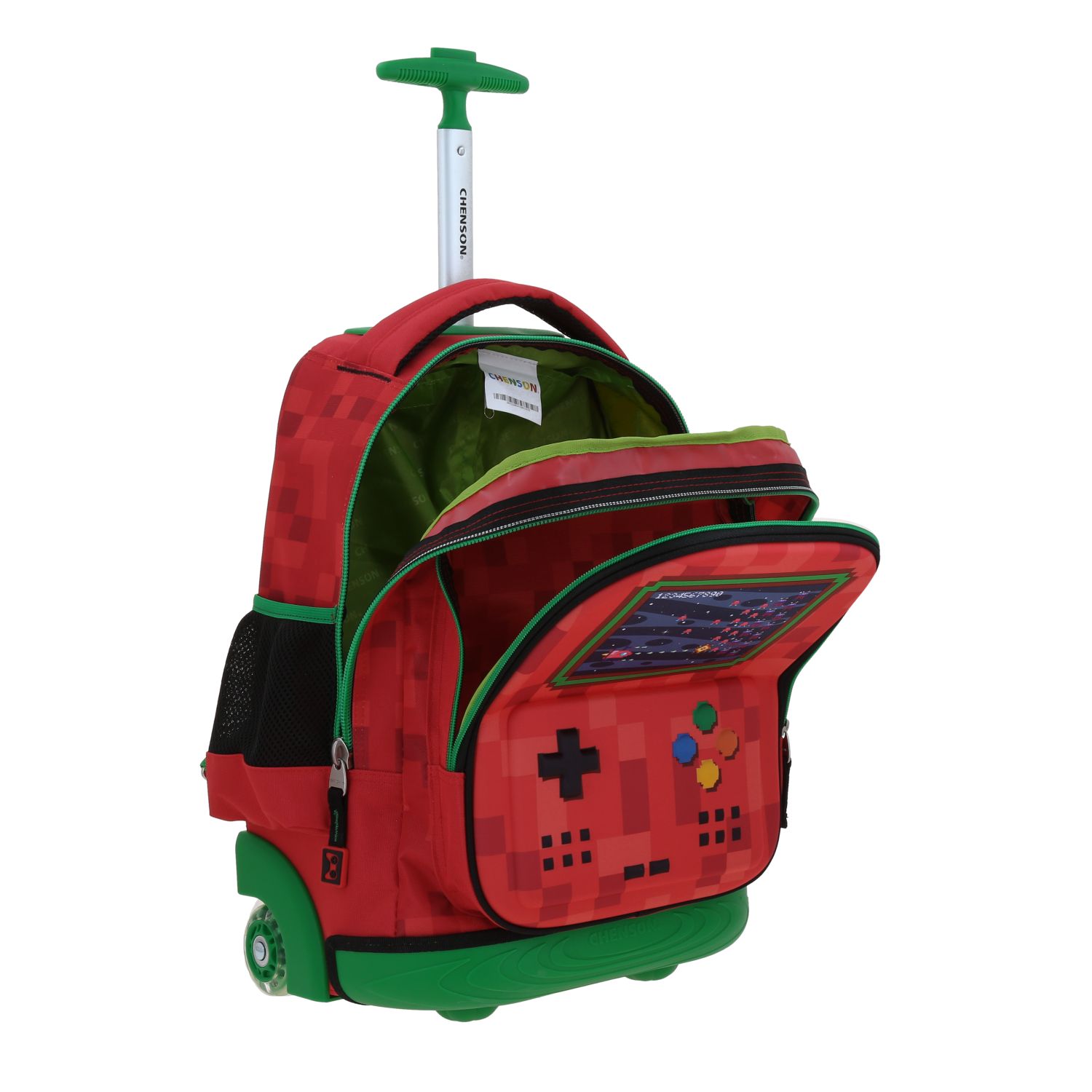Foto 8 pulgar | Mochila Grande Con Ruedas Y Luces Led Chenson Gamer Galaga Co70338-r
