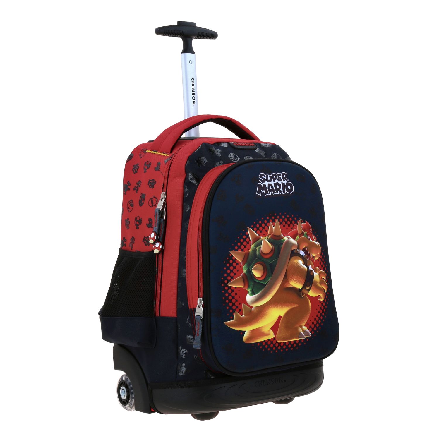 Foto 7 pulgar | Mochila Grande Con Ruedas Y Luces Led Chenson Mario Bros Bowser Mb70209-3 Bowie