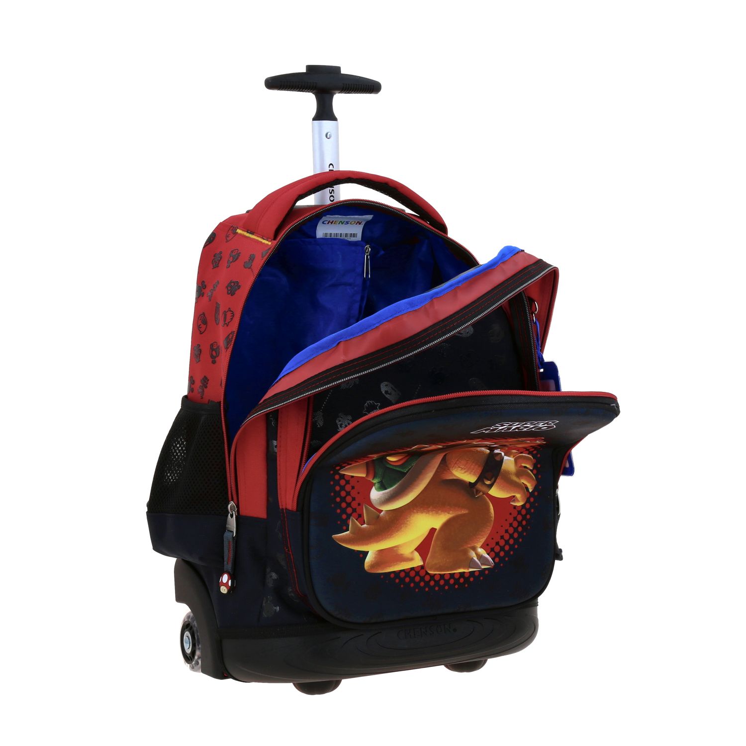 Foto 8 pulgar | Mochila Grande Con Ruedas Y Luces Led Chenson Mario Bros Bowser Mb70209-3 Bowie
