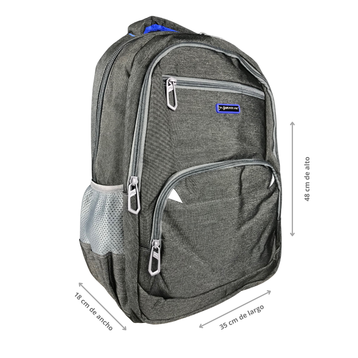 Foto 4 pulgar | Mochila Golden Star Urbana Juvenil Df-9096 Color Gris