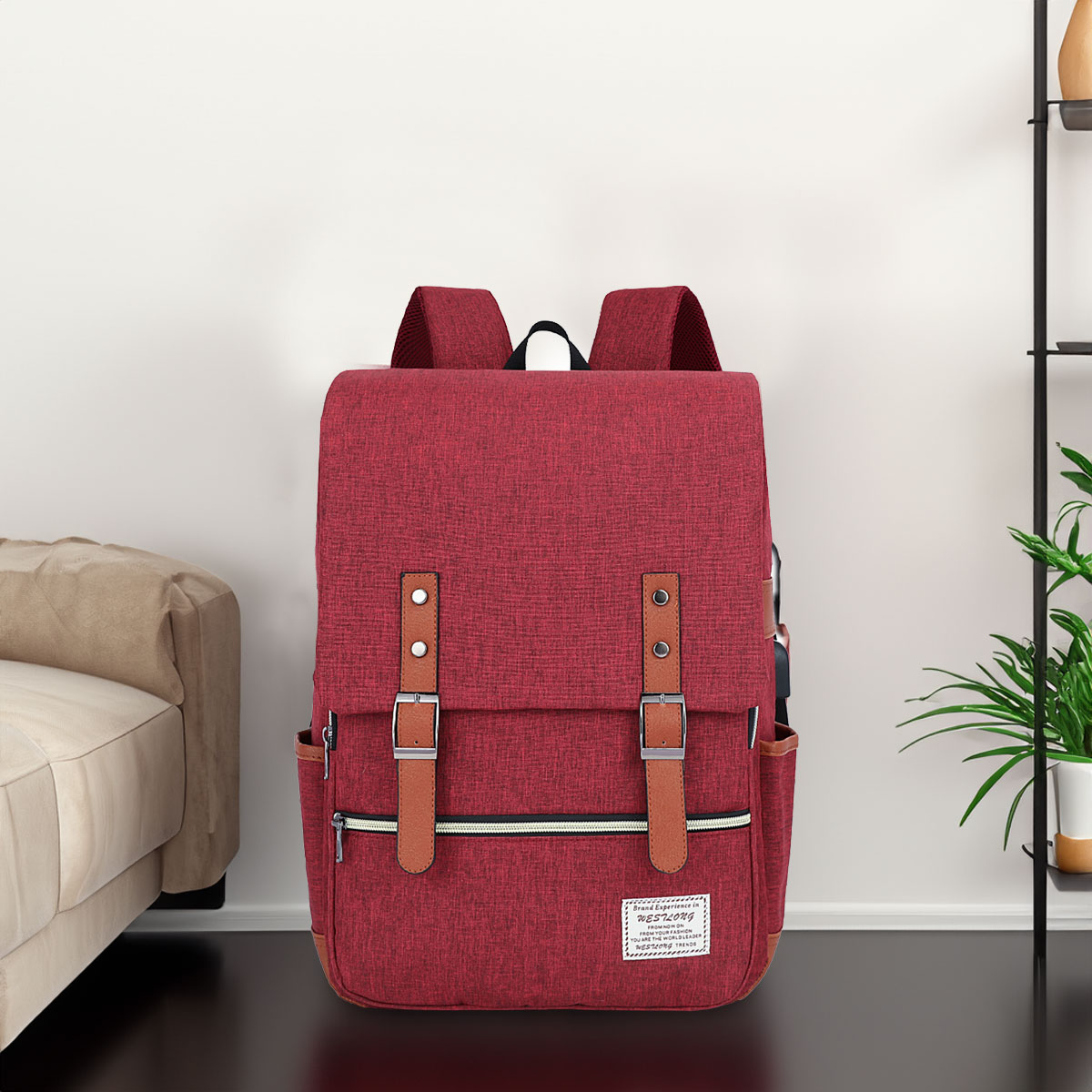 Foto 5 pulgar | Mochila Escolar Con Puerto Carga Usb Con Compartimientos