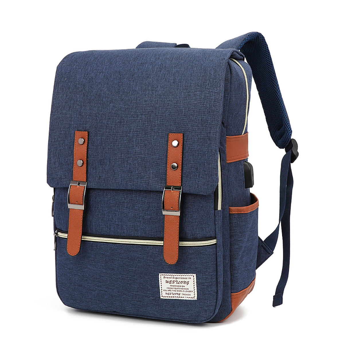 Foto 2 | Mochila Escolar Con Puerto Carga Usb Con Compartimientos
