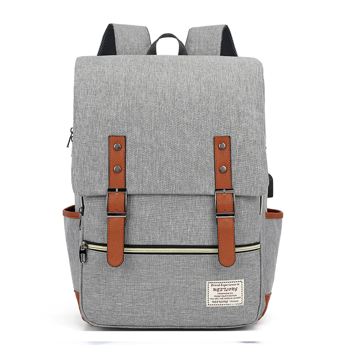 Foto 1 | Mochila Escolar Con Puerto Carga Usb Con Compartimientos