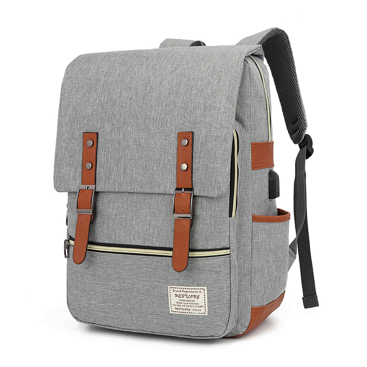 Foto 2 | Mochila Escolar Con Puerto Carga Usb Con Compartimientos