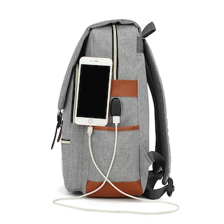 Foto 4 | Mochila Escolar Con Puerto Carga Usb Con Compartimientos