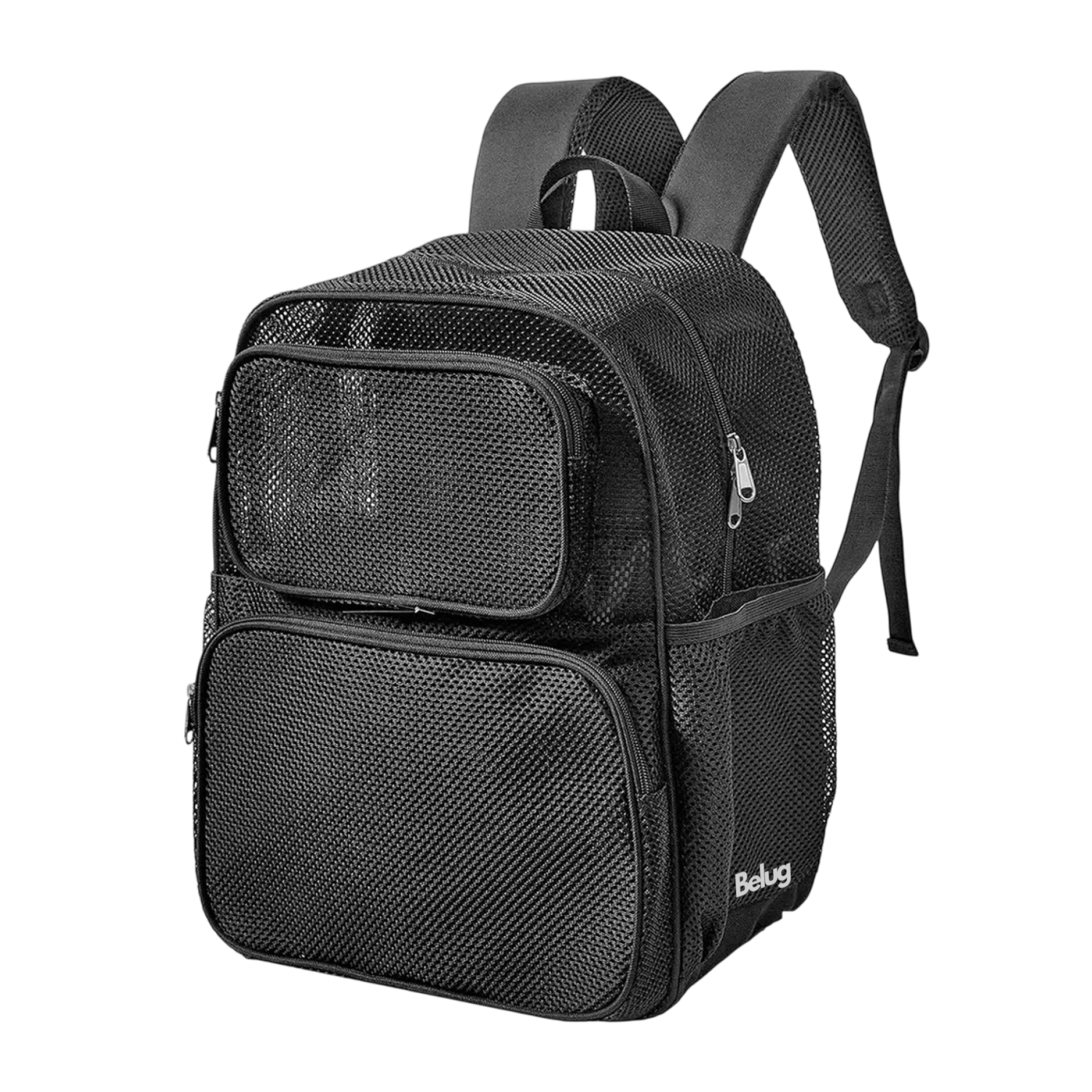 Mochila De Viaje De Malla Resistente, Belug Negro