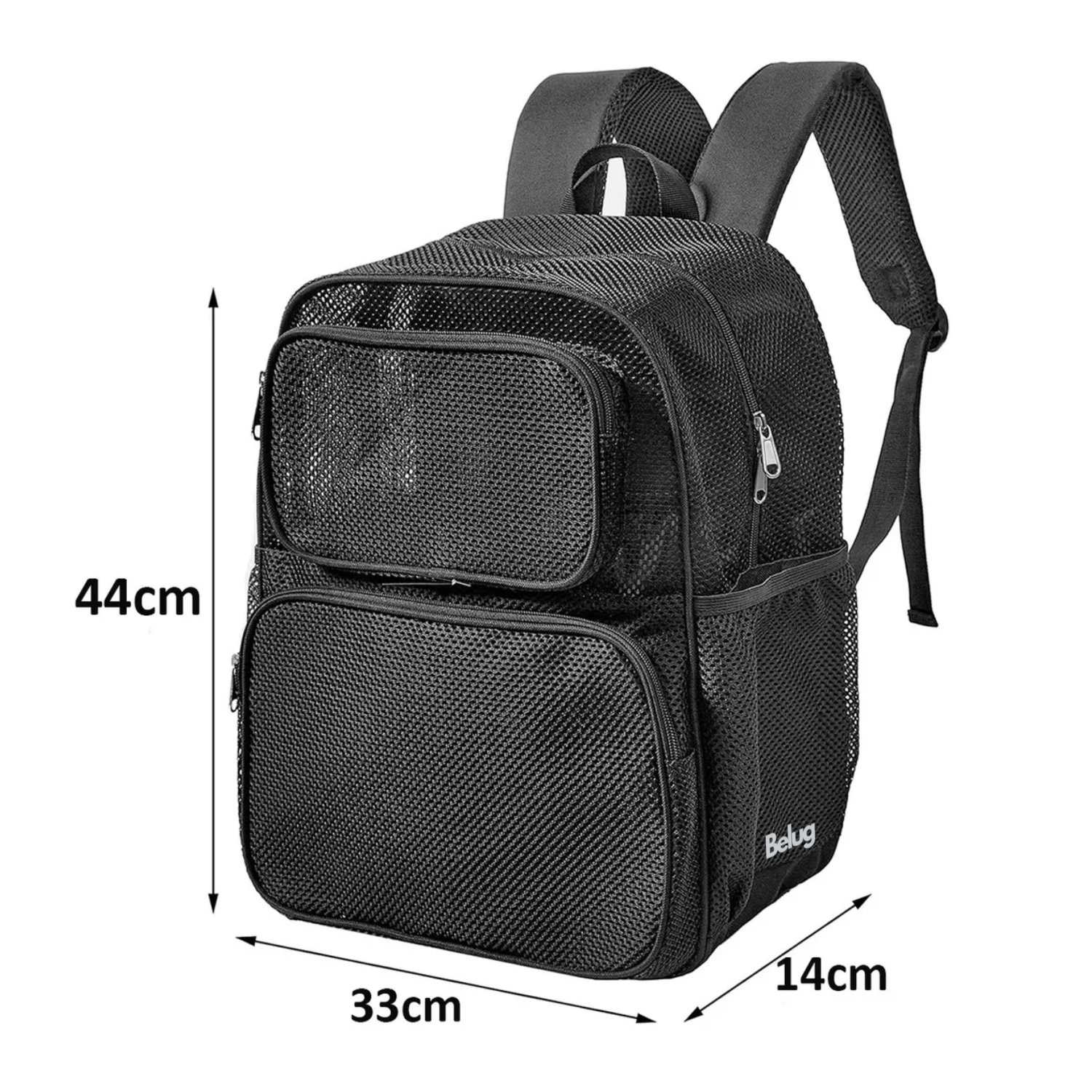 Foto 4 pulgar | Mochila De Viaje De Malla Resistente, Belug Negro
