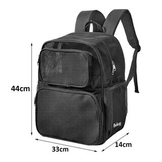 Foto 3 | Mochila De Viaje De Malla Resistente, Belug Negro
