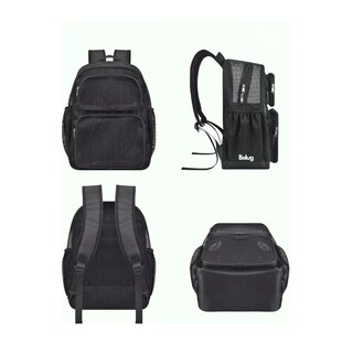 Foto 5 | Mochila De Viaje De Malla Resistente, Belug Negro