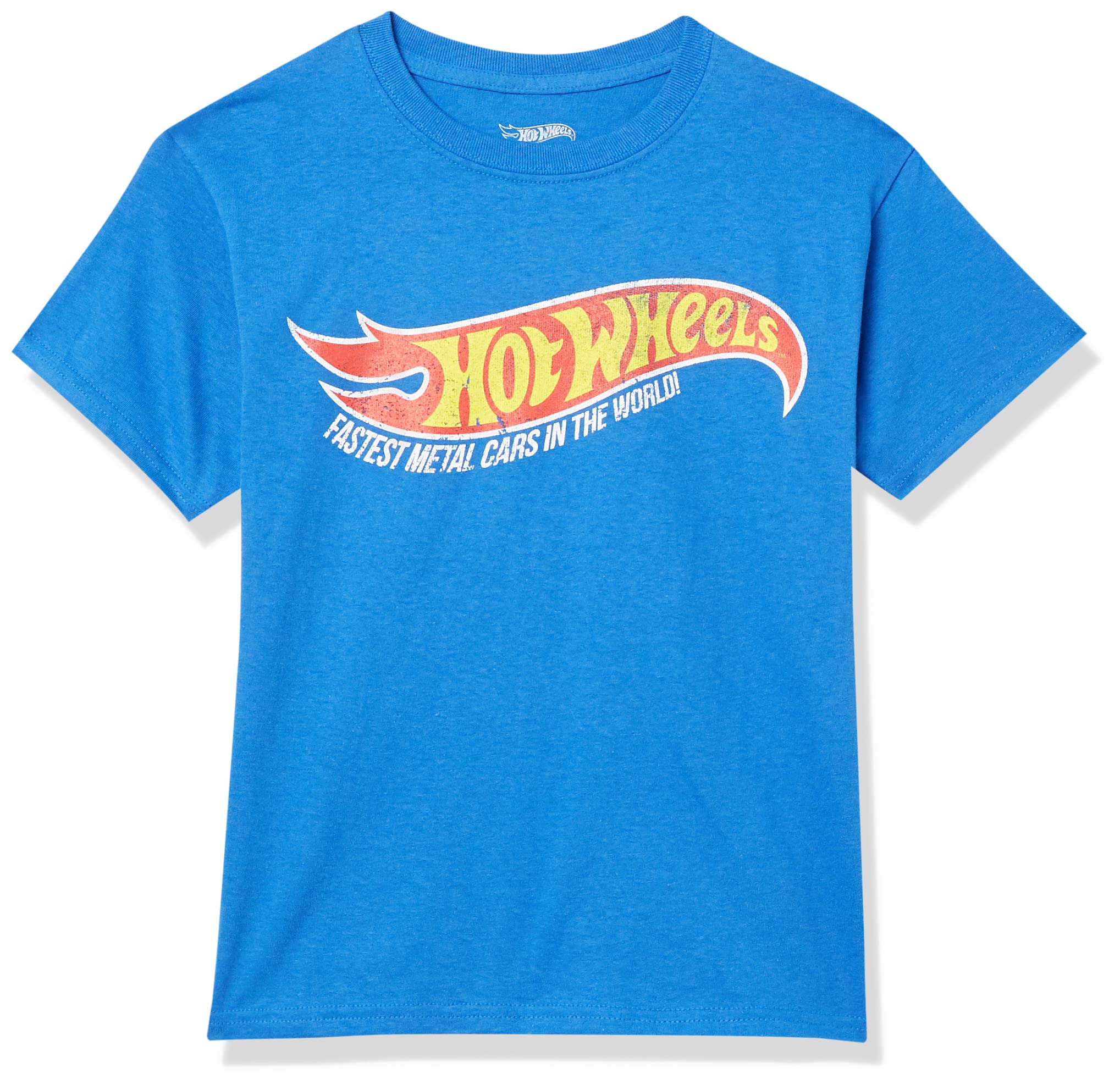 Camiseta Hot Wheels De Manga Corta Para Niños, Color Azul Real, Talla L - Venta Internacional.
