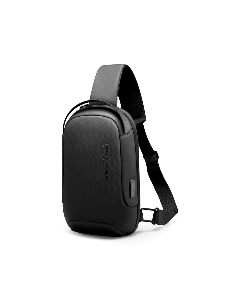 Mochila Cruzada Marca Mark Ryden Modelo 7510  Color Gris Repelente Al Agua