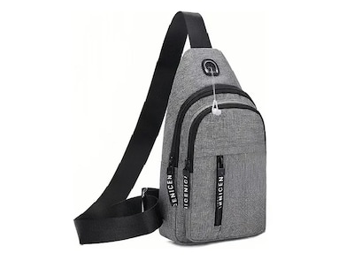 Foto 1 | Bolso Bandolera Unisex Moderno Con Orificio Para Cable.