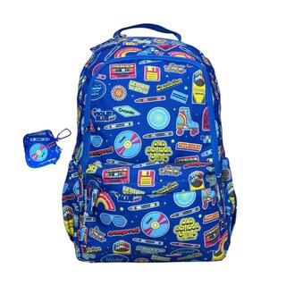 Foto 1 | Mochila Escolar Porta Laptop Retro Old School Crayola Color Azul