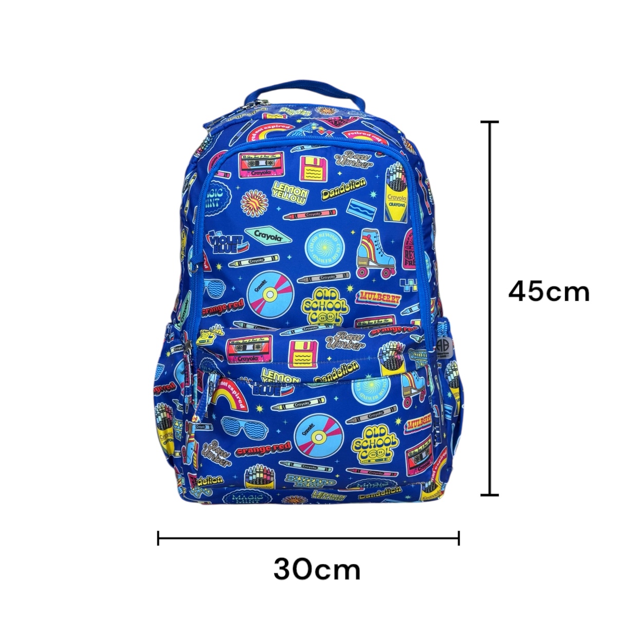 Foto 3 pulgar | Mochila Escolar Porta Laptop Retro Old School Crayola Color Azul