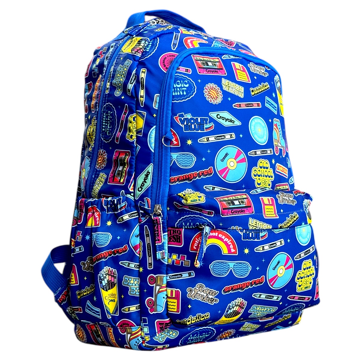 Foto 5 pulgar | Mochila Escolar Porta Laptop Retro Old School Crayola Color Azul