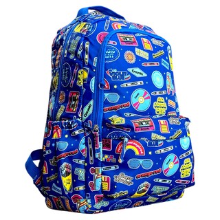 Foto 4 | Mochila Escolar Porta Laptop Retro Old School Crayola Color Azul