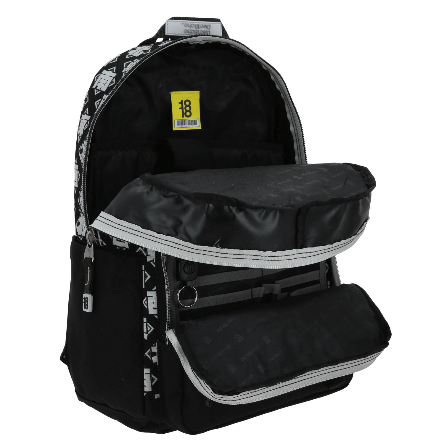 Foto 8 pulgar | Mochila Negra Grande Con Diseño De Rombos 1818 Baldur