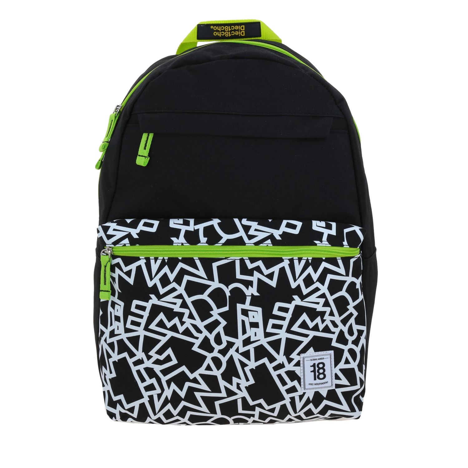 Mochila Negra 1818 Crazy Colors