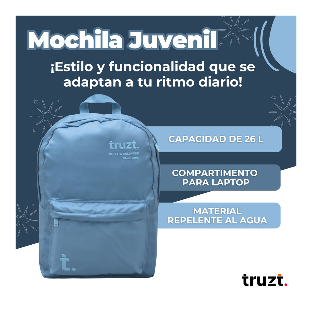 Foto 4 pulgar | Mochila Juvenil Ruz Truzt 26 L