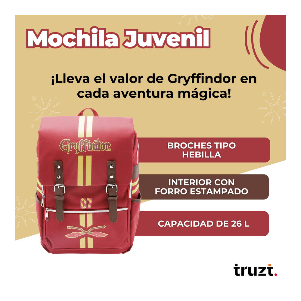 Foto 4 pulgar | Mochila Juvenil Warner Bros Harry Potter 26 L