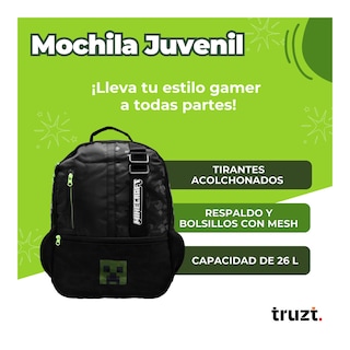 Foto 3 | Mochila Juvenil Microsoft Minecraft 26 L