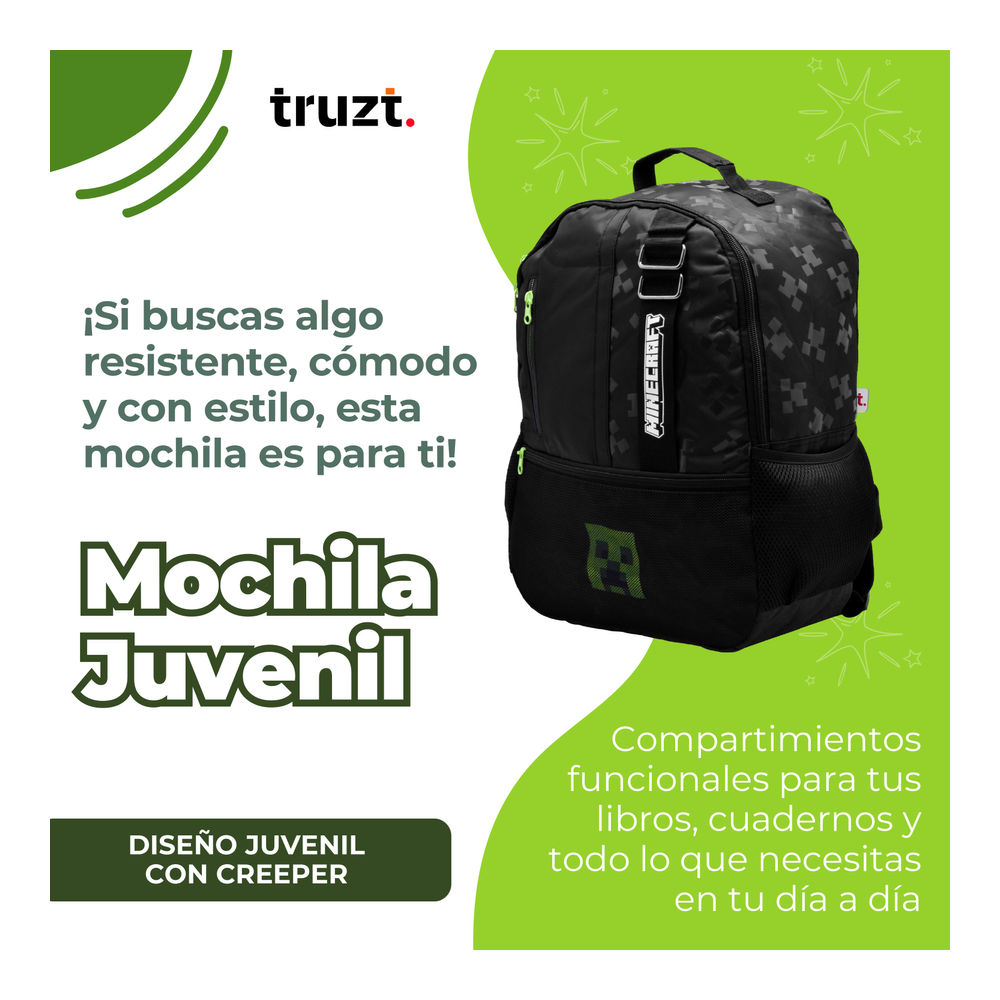 Foto 4 | Mochila Juvenil Microsoft Minecraft 26 L