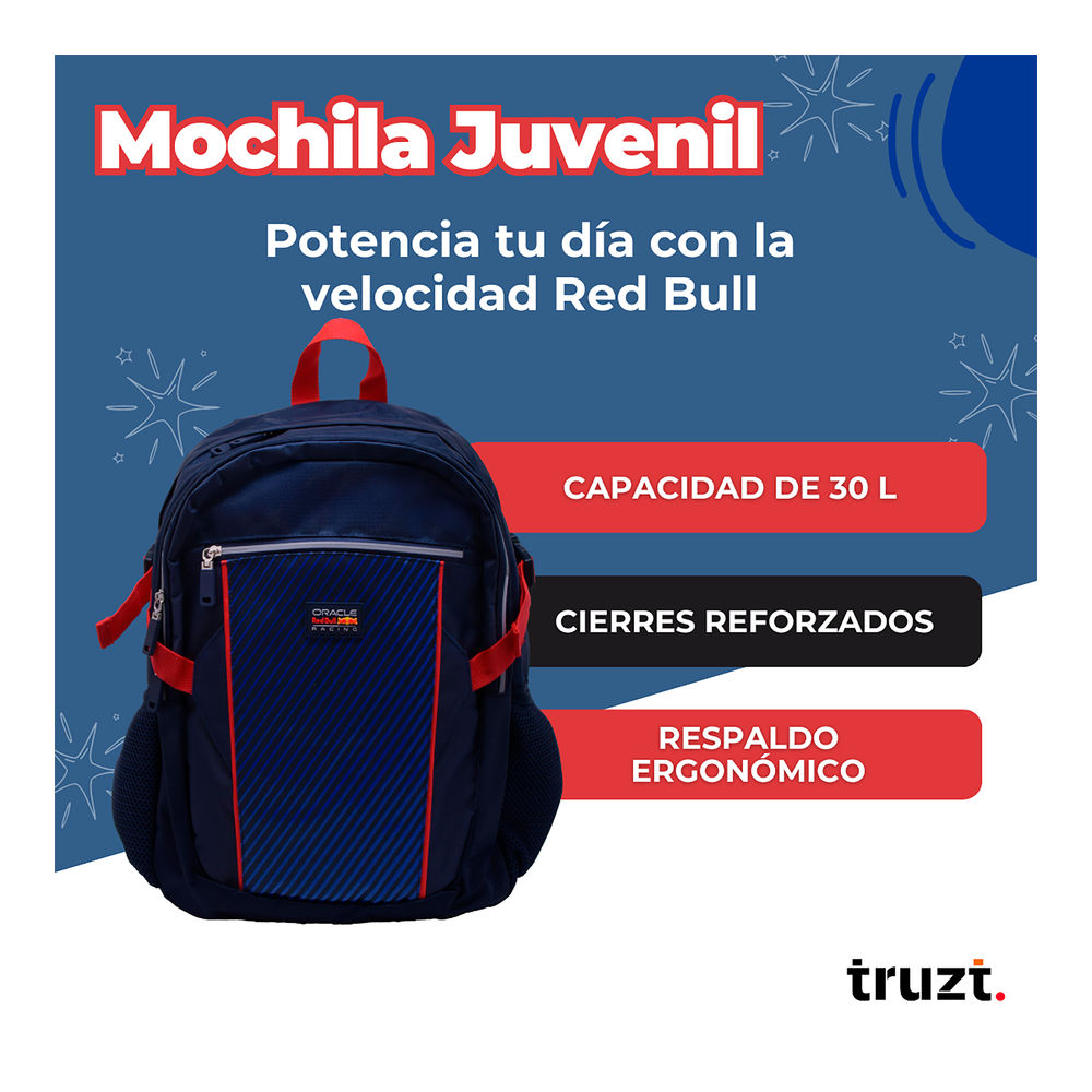 Foto 4 pulgar | Mochila Deportiva Red Bull 30 L