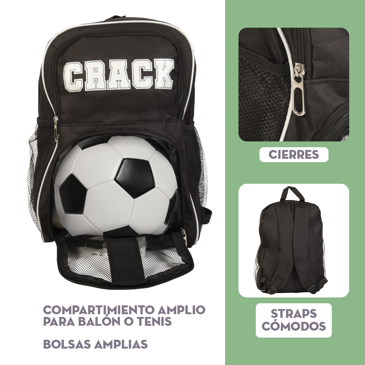 Foto 6 pulgar | Mochila Deportiva Mima2 Con Compartimento Para Balón O Tenis + Balón Incluido