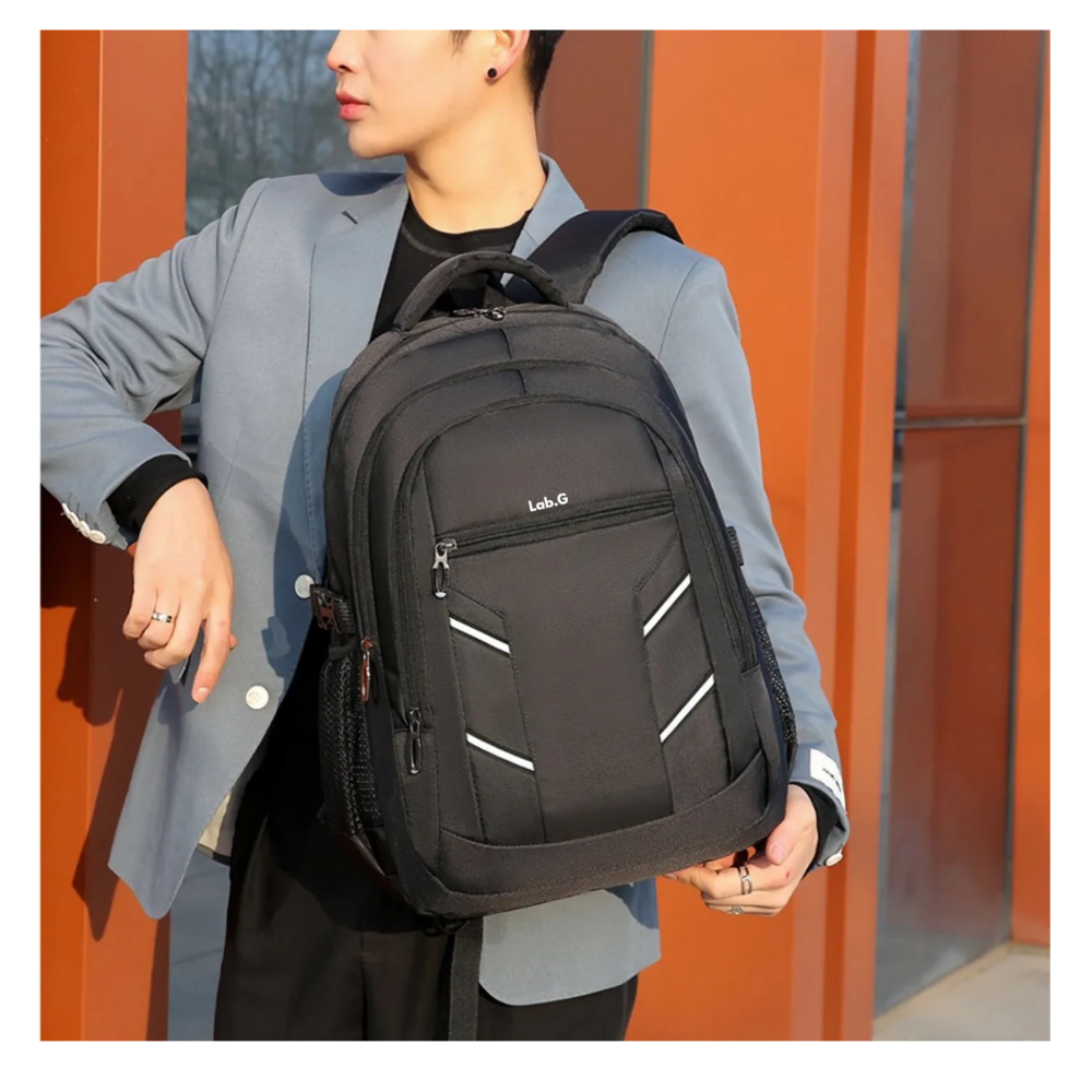Foto 2 | Mochila Juvenil Gran Capacidad Impermeable Lab.g,  Negro