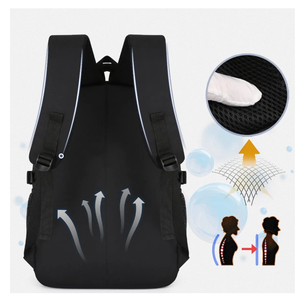 Foto 4 | Mochila Juvenil Gran Capacidad Impermeable Lab.g,  Negro