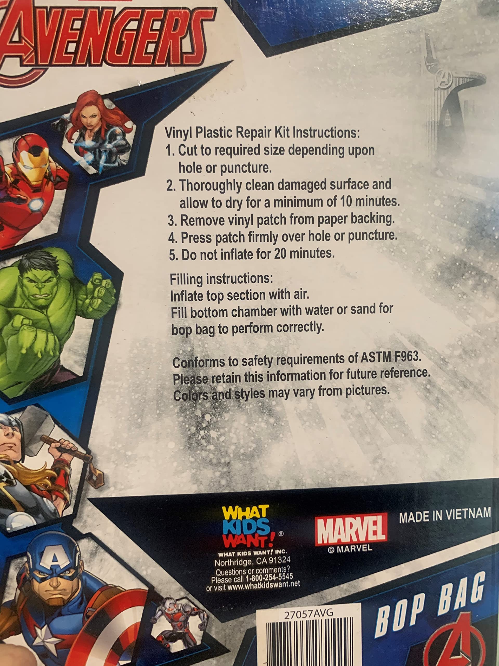 Foto 4 pulgar | Los 36 Estilos De La Bolsa Bop Bag Avengers Pueden Variar Para Exteriores E Interiores - Venta Internacional.