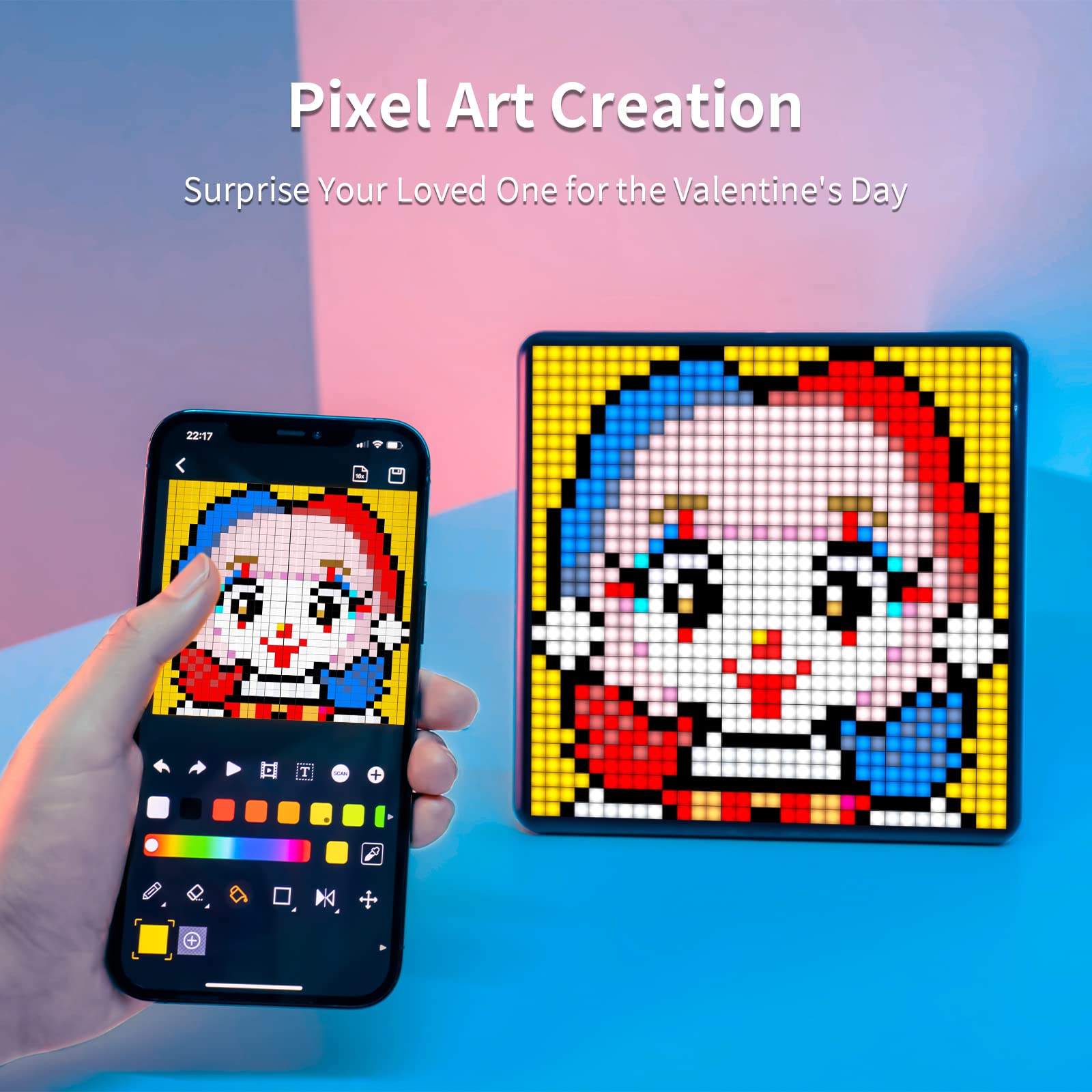 Foto 5 | Pixel Display Divoom Pixoo-max Con Pantalla Led De 32x32 Y Control De Aplicaciones - Venta Internacional.