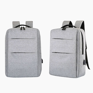 Foto 1 | Mochila Escolar Con Puerto Carga Usb Con Compartimientos Gris