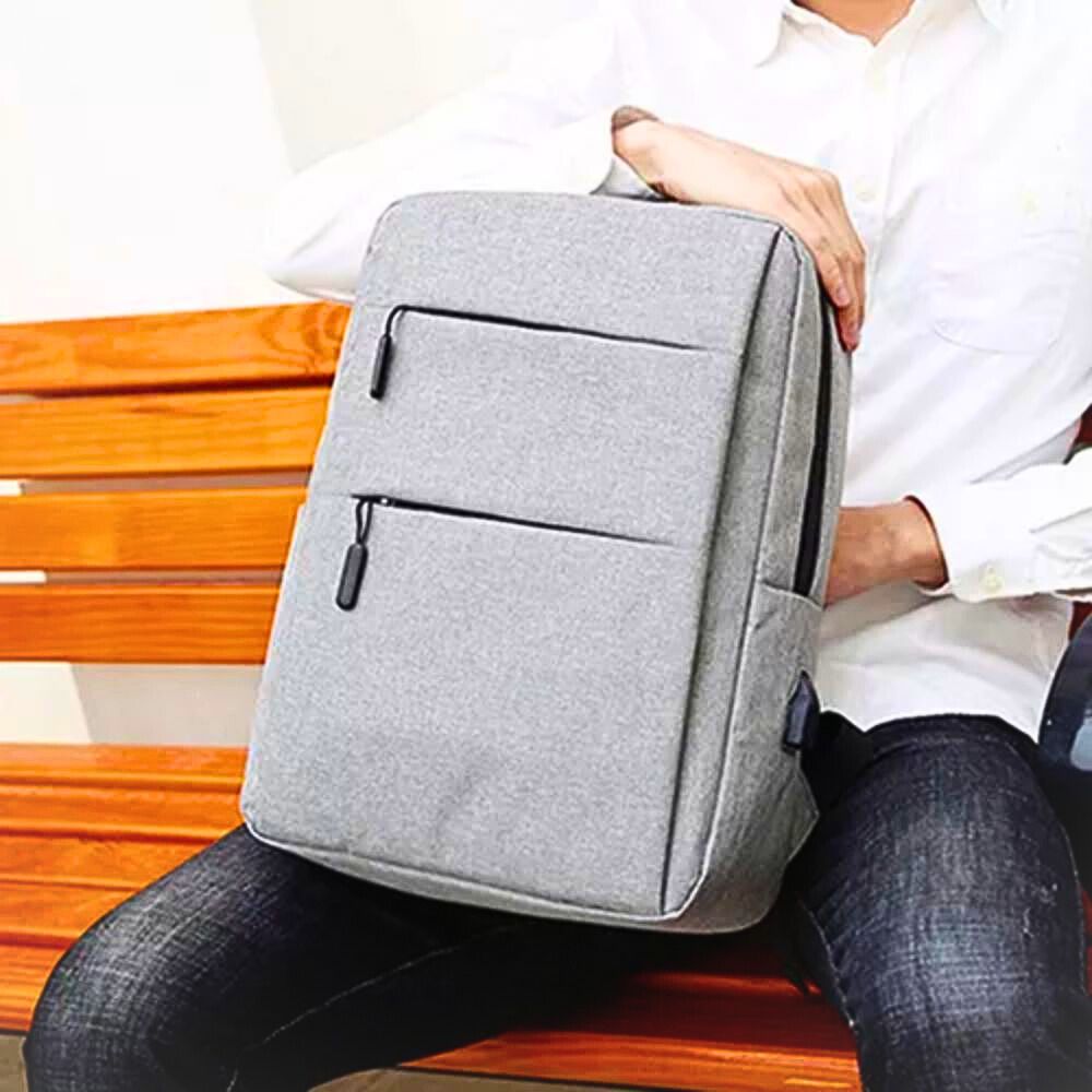Foto 6 pulgar | Mochila Escolar Con Puerto Carga Usb Con Compartimientos Gris