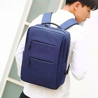 Foto 3 | Mochila Escolar Con Puerto Carga Usb Con Compartimientos Azul