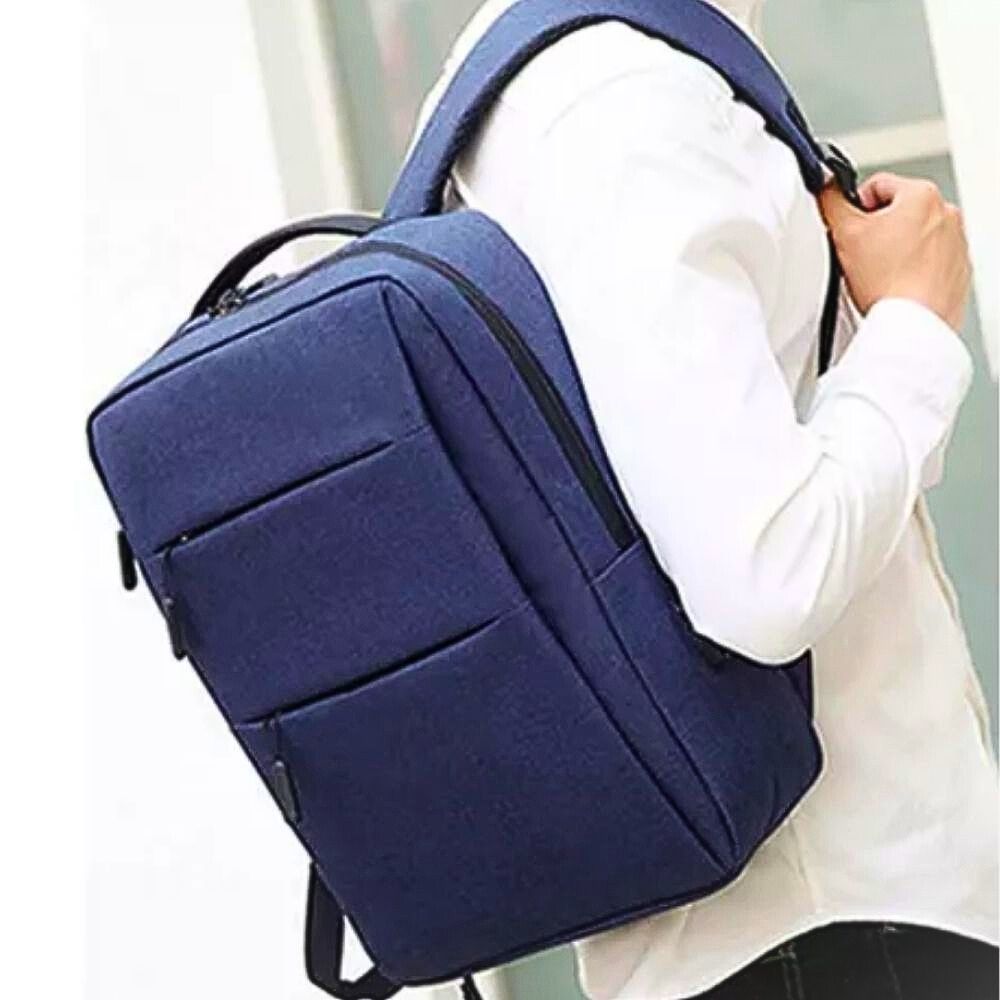 Foto 4 | Mochila Escolar Con Puerto Carga Usb Con Compartimientos Azul