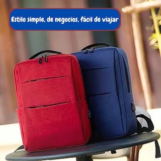 Foto 6 | Mochila Escolar Con Puerto Carga Usb Con Compartimientos Azul
