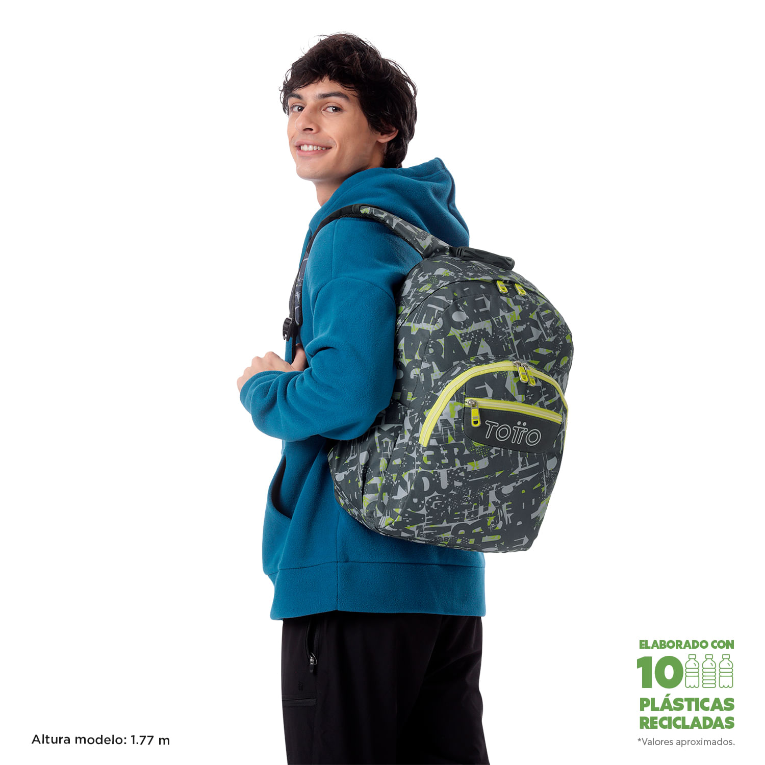 Foto 3 pulgar | Mochila Ergonómica Grande Porta Laptop 14 | 20 L Acuarela