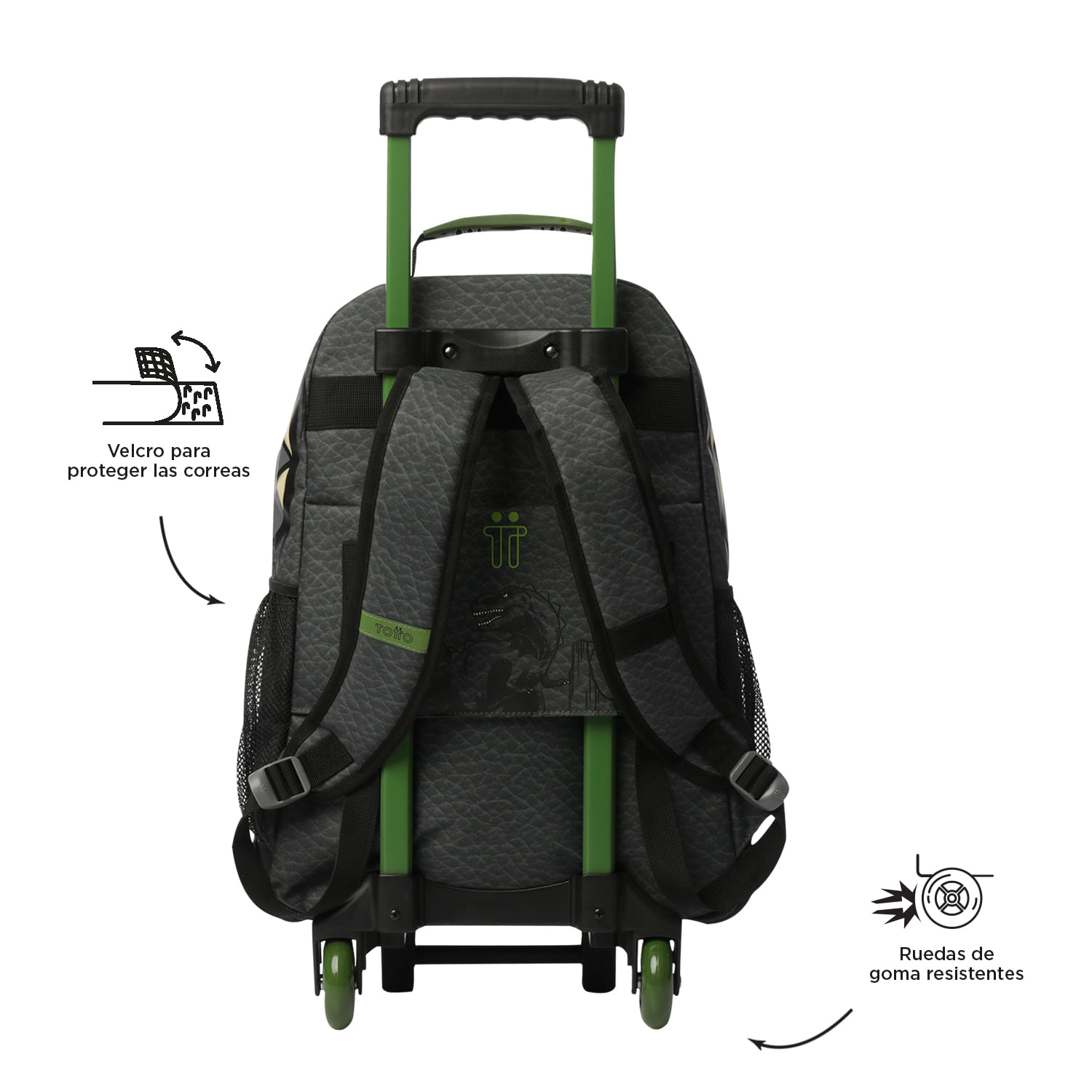 Foto 5 pulgar | Mochila Grande Con Ruedas Reforzada | 31 L Dinoland L