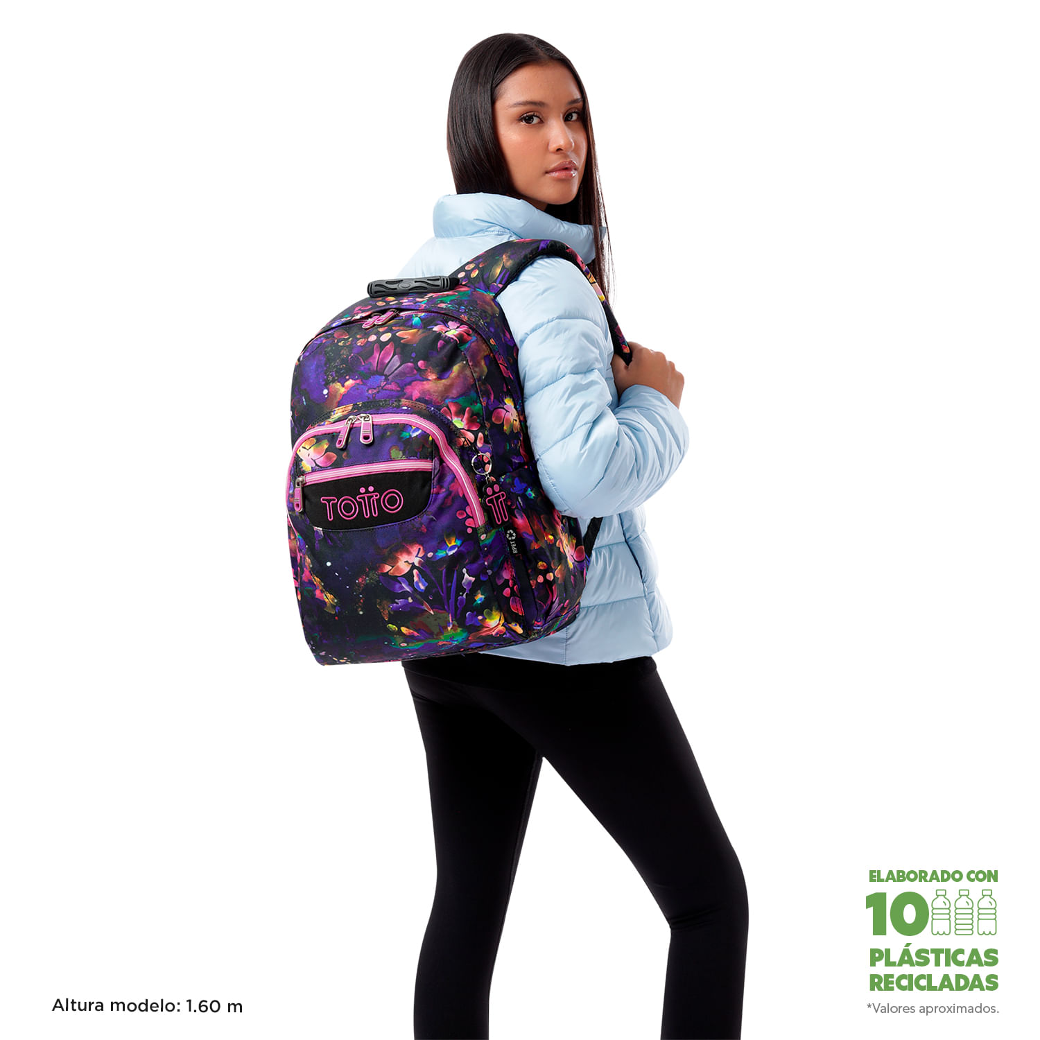 Foto 3 pulgar | Mochila Ergonómica Grande Porta Laptop 14 | 20 L Acuarela