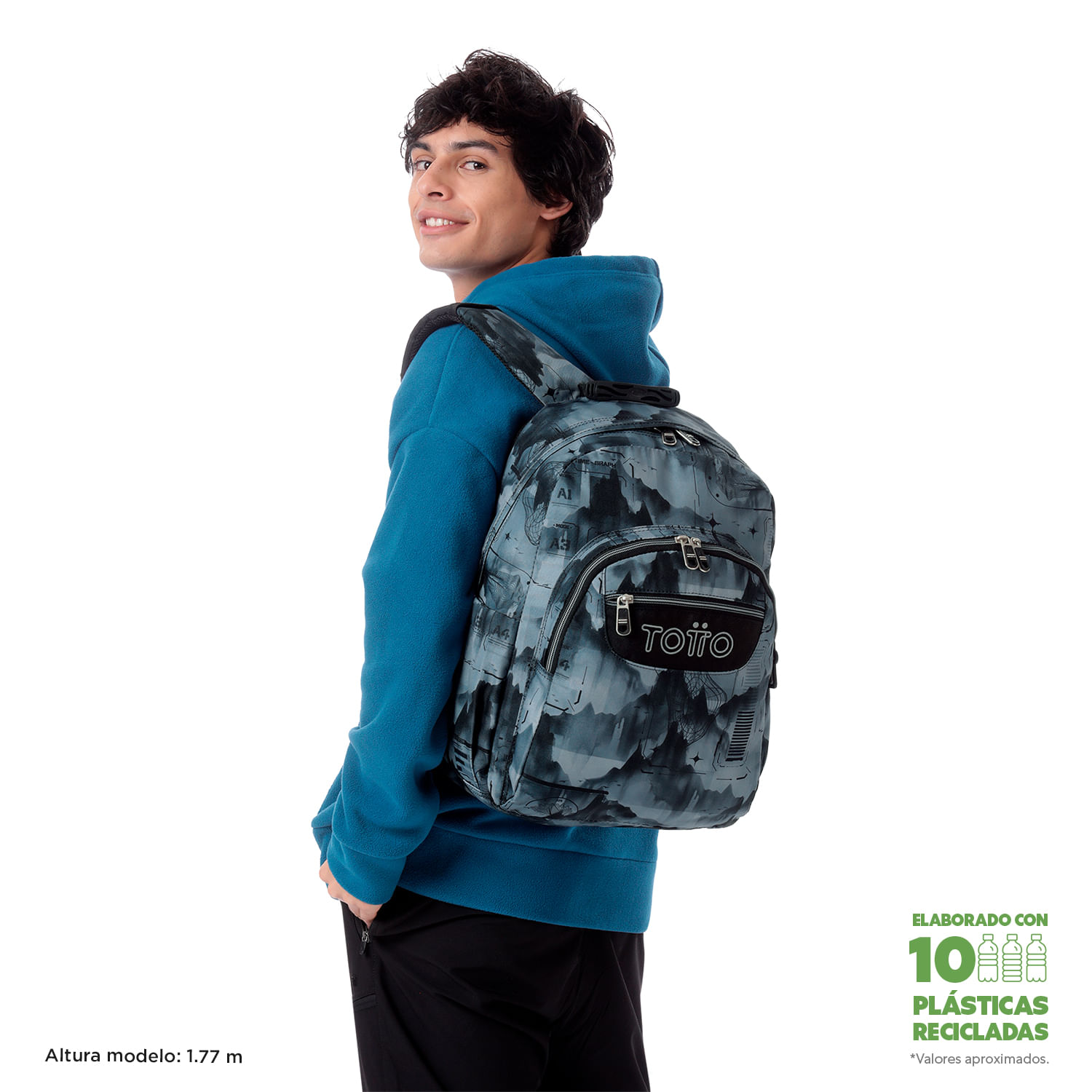 Foto 2 | Mochila Ergonómica Grande Porta Laptop 14 | 20 L Acuarela