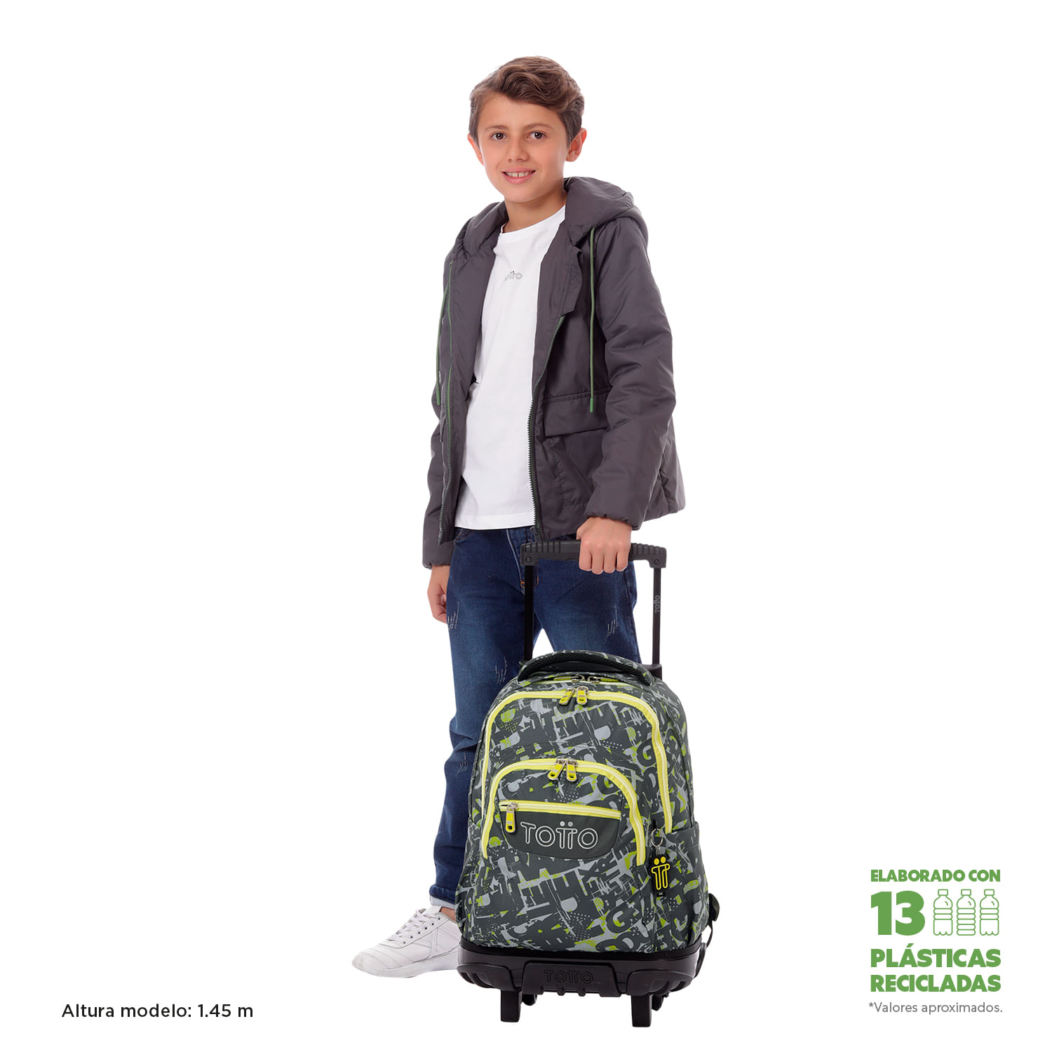 Foto 3 pulgar | Mochila Grande Con Ruedas Porta Laptop 15.4 | 25 L Renglon