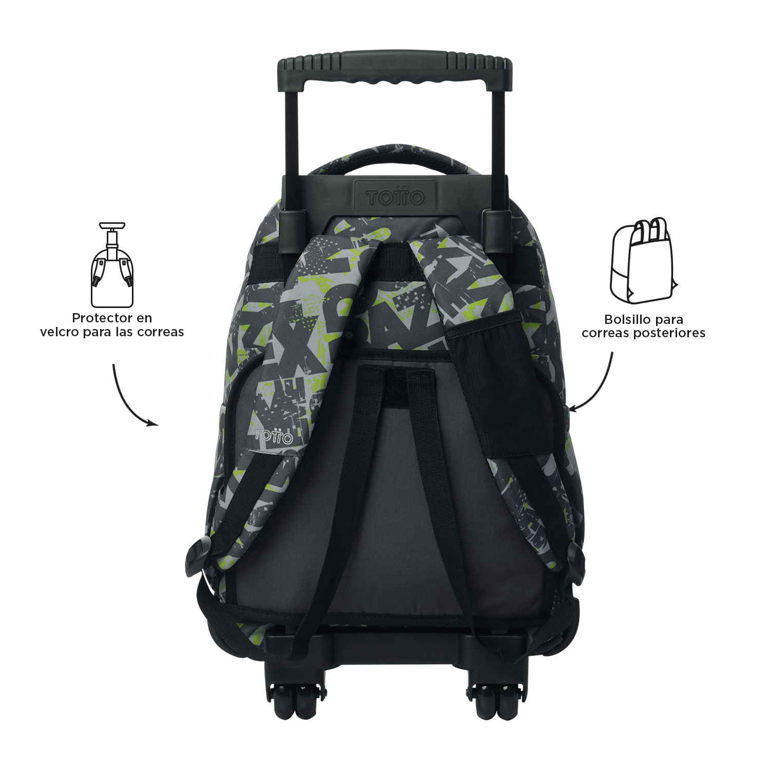 Foto 5 pulgar | Mochila Grande Con Ruedas Porta Laptop 15.4 | 25 L Renglon