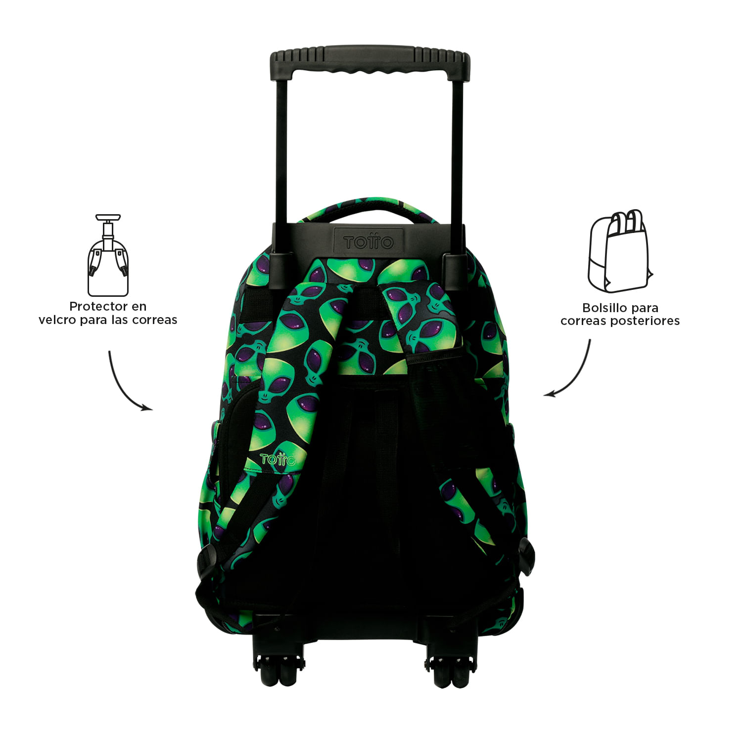Foto 5 pulgar | Mochila Grande Con Ruedas Porta Laptop 15.4 | 25 L Renglon