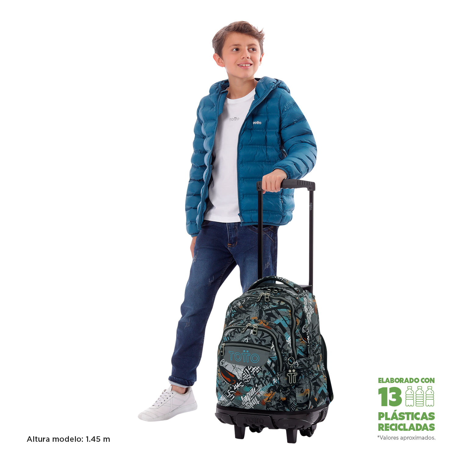 Foto 2 | Mochila Grande Con Ruedas Porta Laptop 15.4 | 25 L Renglon