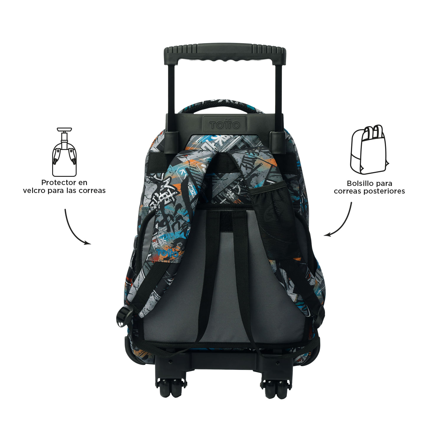 Foto 5 pulgar | Mochila Grande Con Ruedas Porta Laptop 15.4 | 25 L Renglon