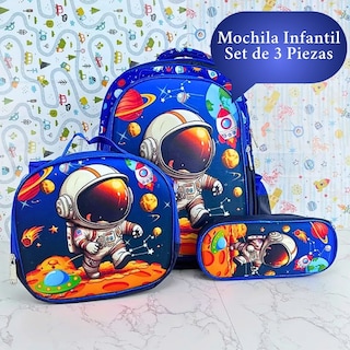 Foto 6 | Set 3 Mochila Con Carro Estudiante Primaria